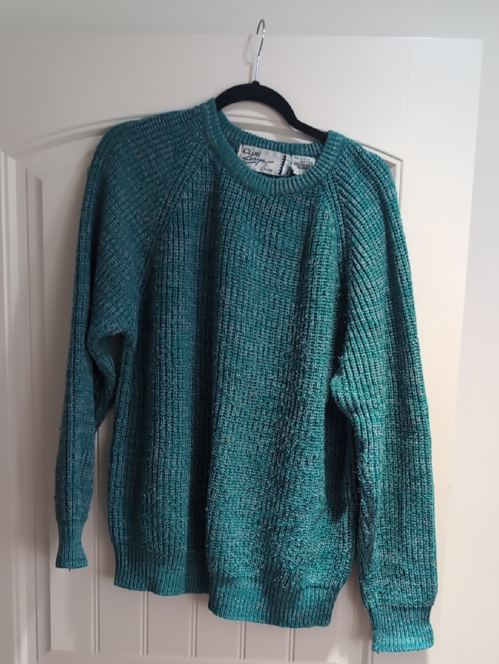 Textured Teal Knit Sweater
